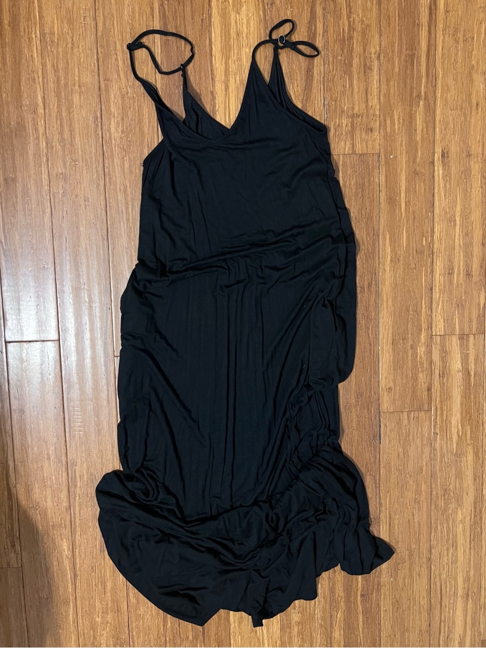 Black Maxi Dress with Adjustable Straps